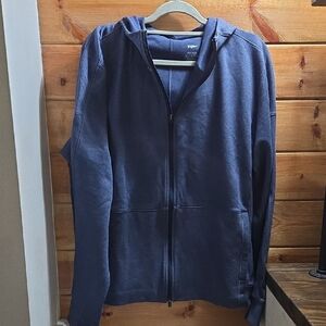 Nike Yoga Mens Full Zip Hoodie In Blue Medium 0338